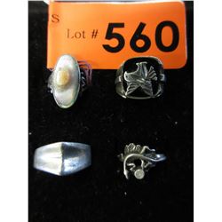 4 Sterling Silver rings