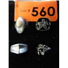 Image 1 : 4 Sterling Silver rings
