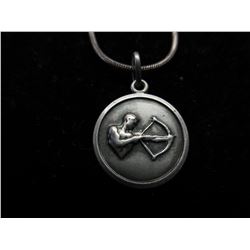 Sterling Silver - Sagittarius charm on chain