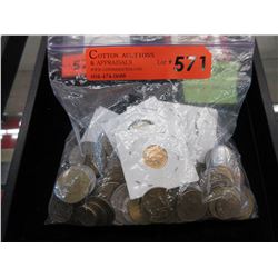 Assortment of world coins & tokens