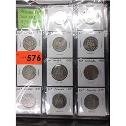 11 Canadian 50 cent coins