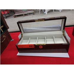 New - Glass topped watch storage case