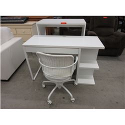 Desk, Chair &  end tables - used