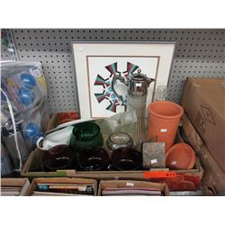 Well framed picture & assorted household object