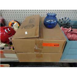 2 Cases of small glass vases