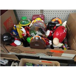 Large quantity of collectible M&M containers