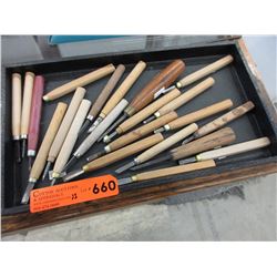 22 Wood carving tools - used