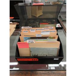 Box of Canadian postcards - many vintage