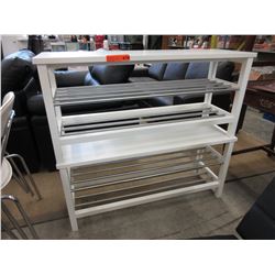 2 Used hall benches with shoe storage