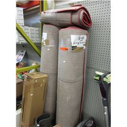 3 Used area carpets - red