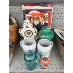 Clock, Books, Ceramics & more