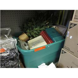 Tote full of used household items