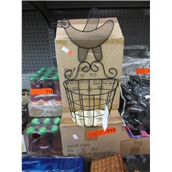 2 Cases of new decorative wire baskets