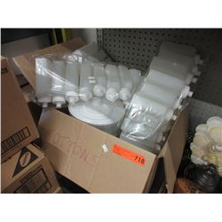 Assortment of new plastic household items