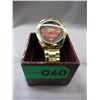 Image 2 : New - Man's Superman Watch - Gold Finish
