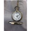Image 2 : New - Bronze Tone Train Motif Pocket Watch