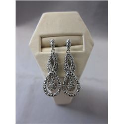 New - Diamond  Earrings - Twist Design