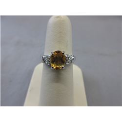 1.75 CT Oval Cut Citrine Dinner Ring