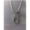 Image 1 : Sterling Silver & Diamond "XO" Necklace
