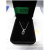 Image 2 : Sterling Silver & Diamond "XO" Necklace