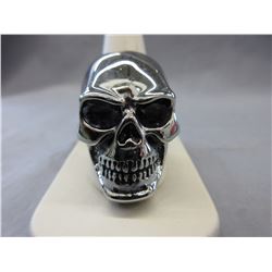 Man's Stainless Steel Skull Biker Ring