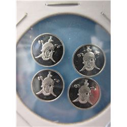 New - 4 x .999 Fine Silver 2016 Art Rounds