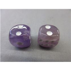 73 CTW Hand Carved Amethyst Dice