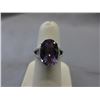 Image 1 : Oval Amethyst & Diamond Cocktail Ring