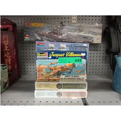 6 Model kits - boats & planes
