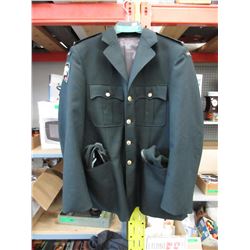 Canadian Army dress jacket with 2 berets