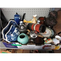 Box of decorative household items
