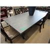 Image 1 : New - Dining table with grey metal wrapped top