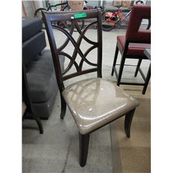 New - Dining chair with upholstered chenille seat