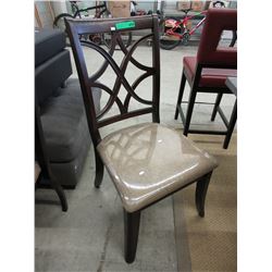 New - Dining chair with upholstered chenille seat