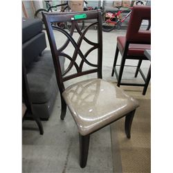 New - Dining chair with upholstered chenille seat