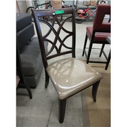 New - Dining chair with upholstered chenille seat