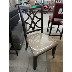 New - Dining chair with upholstered chenille seat