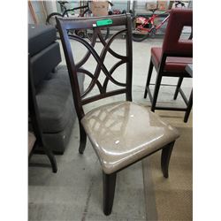 New - Dining chair with upholstered chenille seat