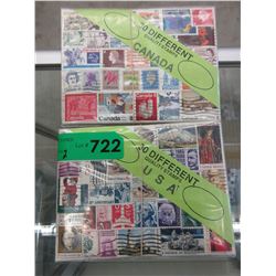 12 Packages of US & Canadian stamps