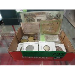 World coins, tokens & currency - some silver