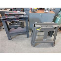 2 Used plastic saw horses - mismatched