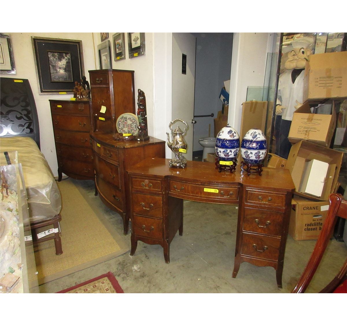 Vintage Walnut "Knechtel" bedroom furniture