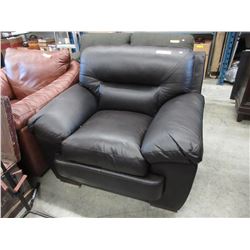 New - Brown leather arm chair