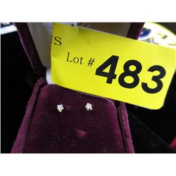Pair of genuine micro diamond stud earrings