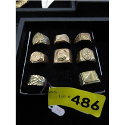 8 Men's Brass Rings