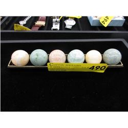 7 Polished Stone Orbs