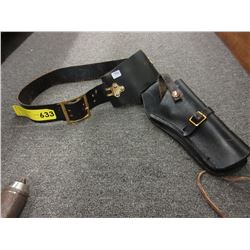 Leather gun holster - may be for a toy gun - used