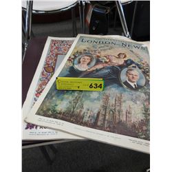 2 x 1940s "London News" plus 2 vintage scrapbooks