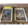 Image 1 : 2 Small framed prints: "Blue Boy" & "Pink Lady"