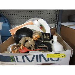 Box lot of decorative household items